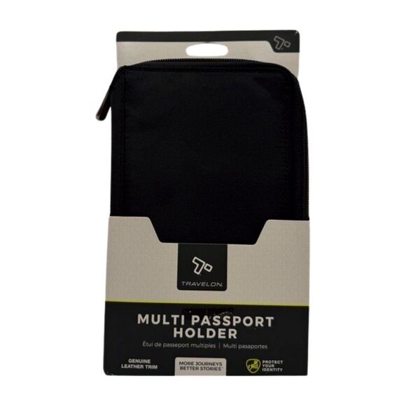 TRAVELON RFID Blocking Multi-Passport Holder, Black, bag, - Picture 8 of 12